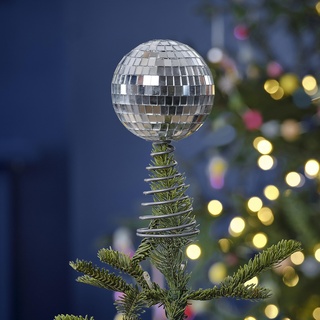 Ginger Ray Silver Disco Ball Decoration Weihnachtsbaumspitze Dekozubehör