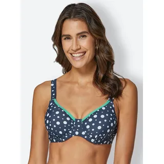 Bügel-Bikini-Top FEEL GOOD Gr. 44, Cup D, blau (dunkelblau, getupft) Damen Bikini-Oberteile Ocean Blue
