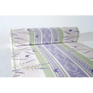 Mank Tischläufer 40 cm x 24 m | 1 Stück | Lavendel Schmetterlinge Tischtuch Tischband