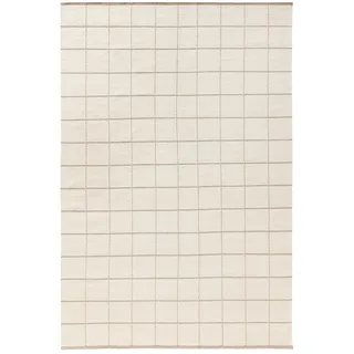benuta Pure Wollteppich Gyda - Creme 160x230 cm - Wolle - Rechteckig & im Style: Geometrisch, Natural Living - Pflegeleicht für Wohnzimmer Schlafzimmer