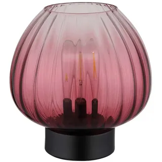 GLOBO Tischleuchte Glas Rot/Schwarz