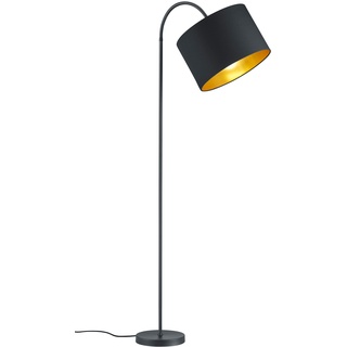 Stehlampe MY HOME "JOSIE" Lampen Gr. Ø 35 cm Höhe: 156 cm, goldfarben (schwarz, goldfarben) Standleuchte Stehleuchten Lampen Stehleuchte mit flexiblem, schwenkbaren Schirm