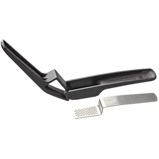 FACKELMANN Knoblauchpresse, Edelstahl, Schwarz, 17,5 cm