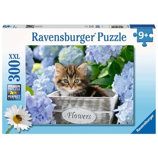 Ravensburger Kinderpuzzle - 12894 Kleine Katze - Tier-Puzzle für Kinder ab 9 Jahren mit 300 Teilen im XXL-Format
