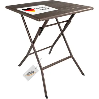 Lemodo Klapptisch 62 x 62 x 40 cm Braun