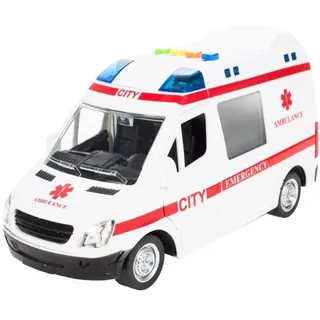 Malplay Krankenwagen Spielzeug | 1:16 Mini Simulation | Krankenhaus Rettungswagen Notfallfahrzeug | Mit Ton Und Licht | Ab 3 Jahren | Geschenk Für...