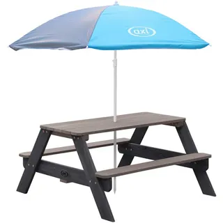 Kinder-Gartenset, Blau, Grau, Holz, 4-teilig, Hemlocktanne, 97.7x48.7x95 cm, CE, FSC 100%, wetterbeständig, Gartenmöbel, Kinder-Gartenmöbel