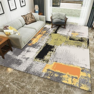 Teppiche Nicht Verformbar perfekt Fußboden Teppich Rutschfester Wohnzimmerteppich im gelben, grau-grünen, schwarzen Tintenstil Multi-Size Teppich 60 * 90cm