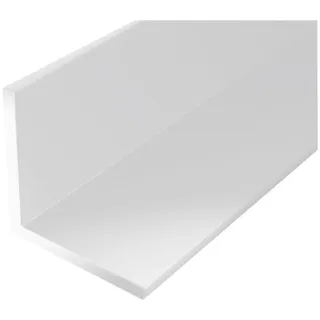 GAH Alberts Winkelprof. gl.schenkel., ungelocht L2000x B15x H1, 2x S1, 2mm Kunststoff weiß
