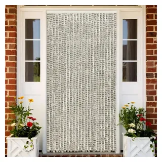 vidaXL Insektenschutz-Vorhang Hell- und Dunkelgrau 100x220 cm Chenille
