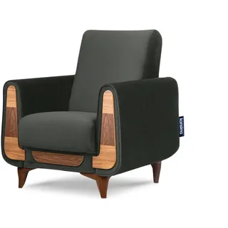KONSIMO Sessel  Gustavo ¦ schwarz ¦ Maße (cm): B: 83 H: 95