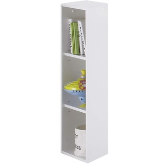 trendteam smart living - Regal Bücherleiste Bücherregal - Babyzimmer - Olivia - Aufbaumaß (BxHxT) 25 x 93 x 32 cm - Farbe Weiß - 155366001