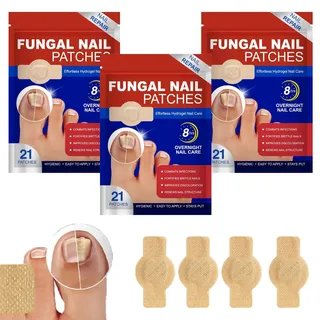 63 Stück Pilz Nagel Patches Nagelpilzpflaster,Fungal Nail Patches,Nagelpilz,Nagelpilz Pflaster,Fungi nail,Zehennagel Korrektur Für Beschädigte Nägel Und Das Erscheinungsbild Verfärbter Nägel