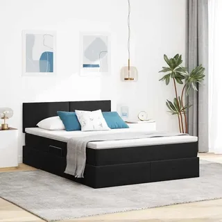 vidaXL Modernes Bett 140 x 200 cm Schwarz