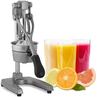 Relaxdays Zitruspresse manuell Profi Silber