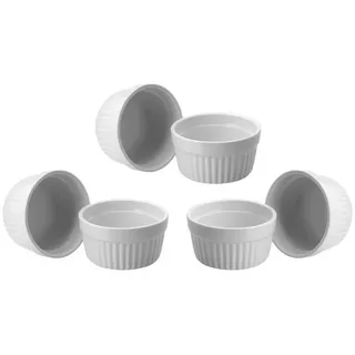 ToCi Auflaufform Creme Brulee Schälchen Sets 9 cm Förmchen aus Keramik 185 ml Weiß, (6-St)