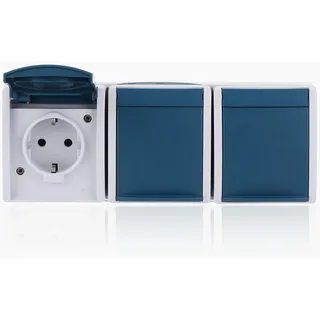 Busch-Jaeger Schuko-Steckdose 3f. waagerecht 2300/3 EW-53