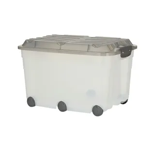 Rotho Rollbox mit Deckel  Aufbewahrungsbox , grau , Kunststoff , Maße (cm): B: 40 H: 37