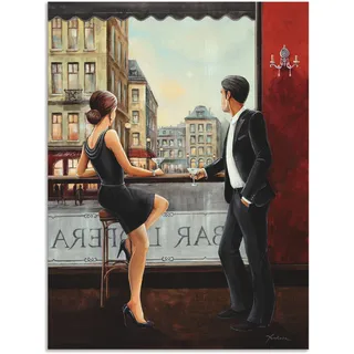 Wandbild ARTLAND "Bar" Bilder Gr. B/H: 60 cm x 80 cm, Alu-Dibond-Druck Bar & Lounges, 1 St., rot Kunstdrucke als Alubild, Outdoorbild, Leinwandbild, Poster, Wandaufkleber