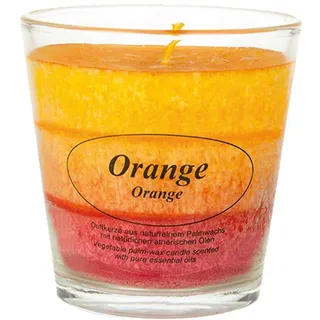 Kerzenfarm Hahn Duftkerze Orange im Glas 100 g