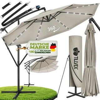 tillvex Ampelschirm Ø 300 cm Taupe