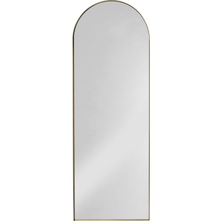 Kare Design Wandspiegel Daisy, messing beschichtet, Spiegel, Wandmontage vertikal, handgearbeitet, stehend verwendbar vertikal, Stahlrahmen, 165x55x3 cm (H/B/T)