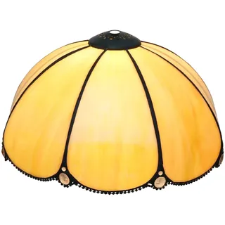 Nur Ersatz for Tiffany-Lampenschirm, 30,5 cm warmer Kürbis-Buntglas-Deckenlampenschirm im Vintage-Stil, Art Deco, for Tischlampen, Stehlampen, Pendelleuchten