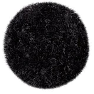 KADIMA DESIGN Hochflorteppich 30 x 30 cm Schwarz