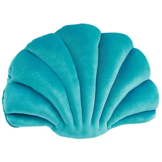 SHANGMAOYO Kissen in Muschelform, Kissen in Muschelform, Samt, gemütliches, solides Überwurfkissen, Meeresprinzessin, dekoratives Kissen in Muschelform,für Heimdekoration (12.6 x 9.9 Zoll, Lake Grün)