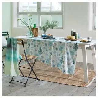 PICHLER Tischdecke Tischdecke 130 x 170 cm Waterblossom Lagune
