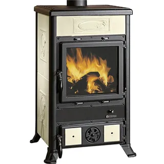 La Nordica-Extraflame Rosella R1 Keramik Beige/Abdeckplatte Naturstein