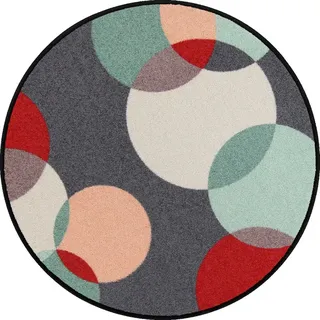 Salonloewe Fußmatte Salonloewe BOLMSTAD NIGHT Fußmatte Wohnmatte rund 85 x 85 cm, Salonloewe rund BOLMSTAD NIGHT 85 x 85 cm bunt