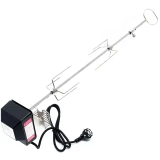 Wiltec Drehspieß 82 cm Edelstahl weiß