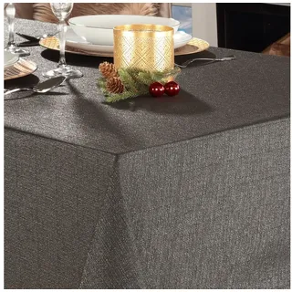Beautex Tischdecke Lurex Tischdecke Weihnachten, Silber Gold glänzend, Weihnachtstisch (1-tlg) schwarz|silberfarben 140 cm x 220 cm