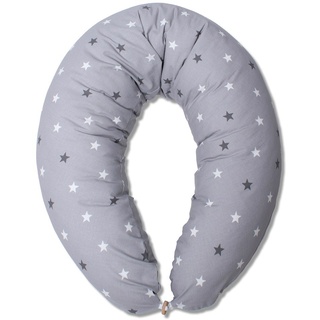 Stillkissen Sternenmuster grau + Baby Lagerungsbezug