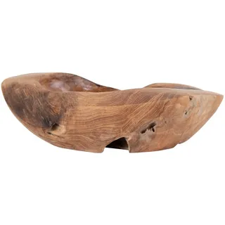 Dekoschale Rio Bowl, Teak, Holz, Teakholz, massiv, Holz, organisch, 30x10x30 cm, handgemacht, Dekoration, Dekoartikel, Dekoteller & -tabletts