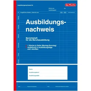 Herlitz Formularbuch Ausbildungsnachweis A4 Weiß
