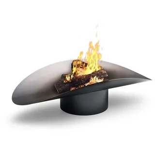 höfats - ELLIPSE Feuerschale - funktionale Feuerstelle und Grill - für Terrasse und Garten - Corten-Stahl mit Rost-Optik
