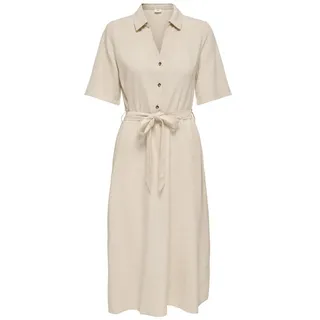 Jdy Damen Jdysay 2/4 Midi Shirt Dress WVN Noos, Oatmeal, Medium
