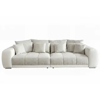 luma-home Big-Sofa, Beige, Metall, 4-Sitzer, Füllung: Polyurethan (Pur), Rechteckig, 306x86x134 cm, Wohnzimmer, Sofas & Couches, Sofas, Bigsofas