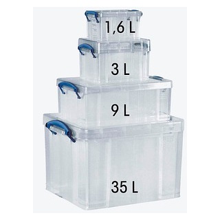 Really Useful Box Aufbewahrungsboxen-Set transparent