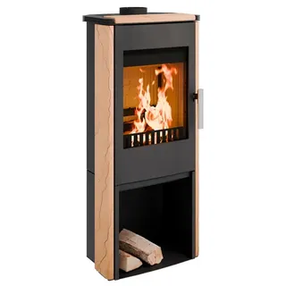 HAAS & SOHN Kaminofen »MONTEGROTTO«, woodstone/schwarz, Naturstein, 6 kW