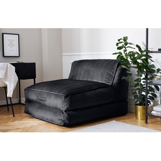 Leonique Relaxsessel Polly, Loungesessel mit Schlaffunktion, perfekt als Gästebett, Daybed schwarz 106 cm x 86 cm