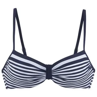 LASCANA Bikini-Top Damen Blau/Weiß 36 Cup D