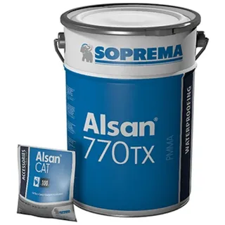 SOPREMA ALSAN 770 TX (PMMA-Harz) | 2K-Abdichtung für Details | RAL7012 Basaltgrau | 10kg