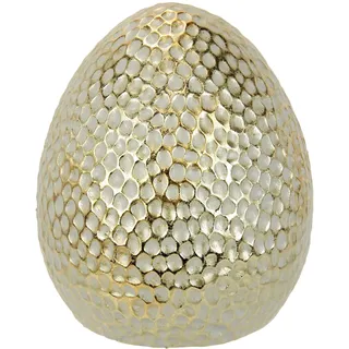 Flair Flower Deko-Ei Osterei Tischdeko Gartendeko Osterdeko Osterfigur Frühlingsdekoration Oster-Ei Eier Ostern Dekoration Deko für Kränze Osterkränze Blumen Frühlingsdekoration, Gold, einzeln