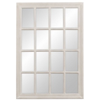 Bigbuy Spiegel Wandspiegel Weiß Holz Glas Paulonia-Holz Fenster 70 x 3,5 x 100 cm weiß