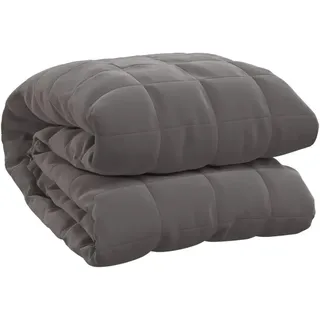 vidaXL Gewichtsdecke Grau 220x240 cm 15 kg Stoff