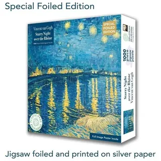 Flame Tree Publishing Special Edition Adult Foiled Jigsaw Puzzle Vincent Van Gogh: Starry Night Over the Rhône