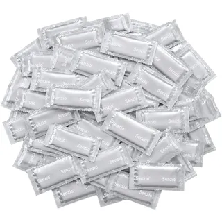 Feucht Kondome 100 Stück Packung, Extra Dünne Kondome Herren | 53 mm Breite, Kondom für Langen Sex, Condoms, Natürliches Empfinden, Silber Beutel